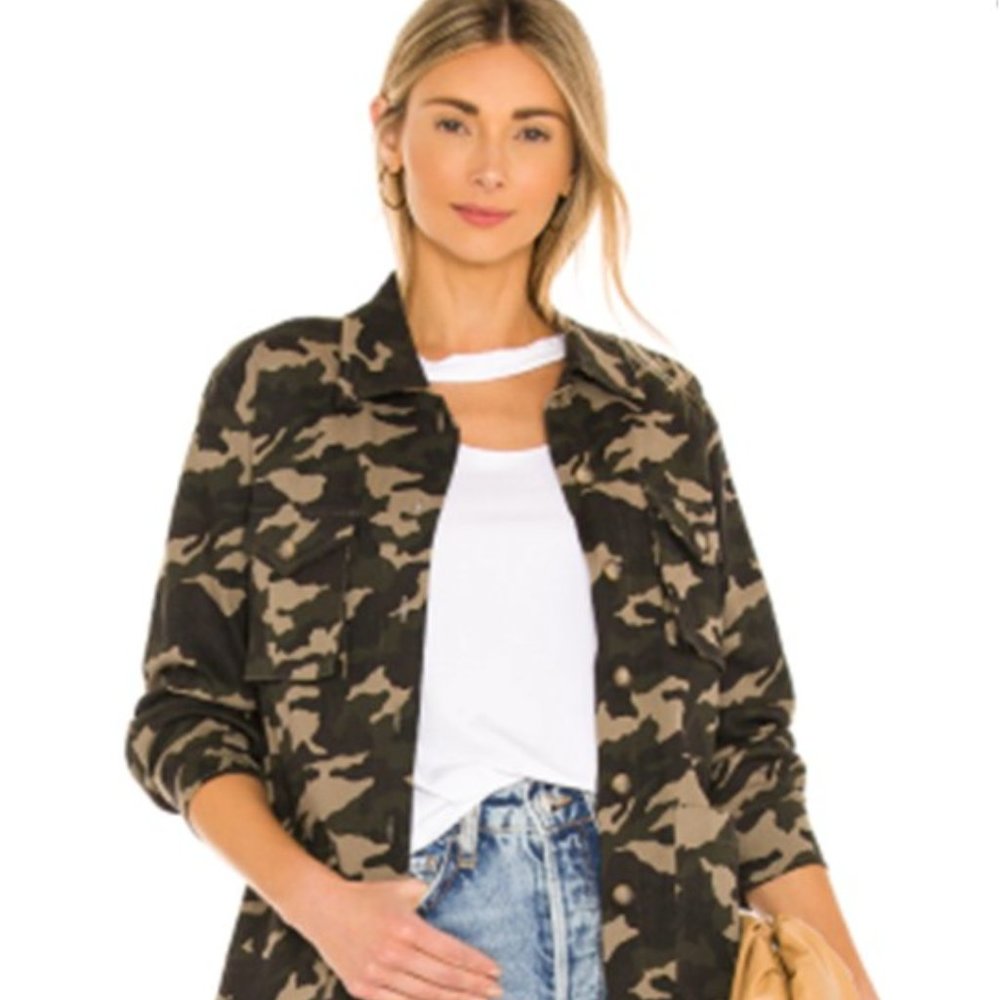 The Hour Jordana Military Shacket Camo